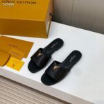 Louis Vuitton Unisex Capri Flat Mule Black Calf Leather LV Initials 1ACTME - Image 7