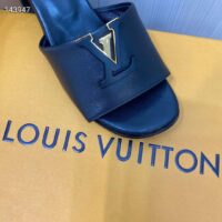 Louis Vuitton Unisex Capri Mule Black Calf Leather LV Initials 4.5 CM Heel 1ACU2T (1)