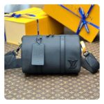 Louis Vuitton Unisex City Keepall Bag Black Aerogram Grained Calf Leather Cowhide M59255 - Image 2