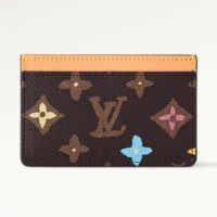 Louis Vuitton Unisex LV Card Holder Chocolate Monogram Craggy Coated Canvas M83348 (3)
