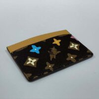 Louis Vuitton Unisex LV Card Holder Chocolate Monogram Craggy Coated Canvas M83348 (3)