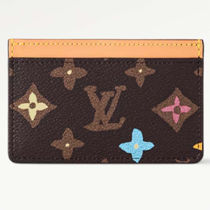 Louis Vuitton Unisex LV Card Holder Chocolate Monogram Craggy Coated Canvas M83348