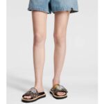 Louis Vuitton Unisex LV Flight Mode Pool Pillow Comfort Mule Cacao Brown Nylon 1ACTDU - Bild 12