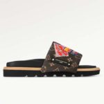 Louis Vuitton Unisex LV Flight Mode Poolkudde Komfort Mule Kakaobrun Nylon 1ACTDU