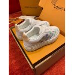 Louis Vuitton Unisex LV Groovy Sneaker Blue Patent Damier Canvas Elevated Rubber 1ACUFH – Image 6