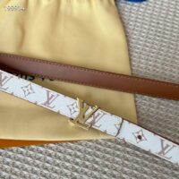 Louis Vuitton Unisex LV Iconic 20 MM Reversible Belt Monogram Dune Canvas M8495U (8)