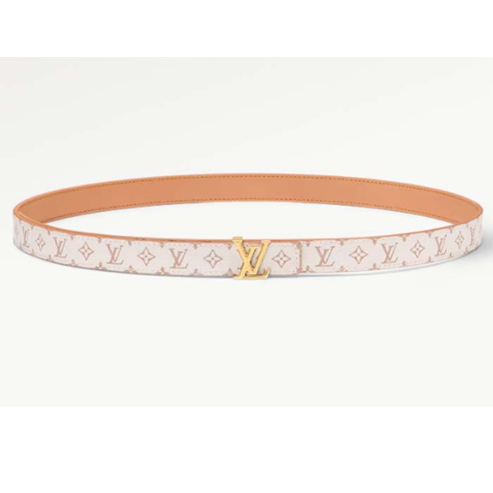 Louis Vuitton Unisex LV Iconic 20 MM Reversible Belt Monogram Dune Canvas M8495U