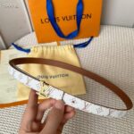 Louis Vuitton Unisex LV Iconic 20 MM Reversible Belt Monogram Dune Canvas M8495U - Image 3