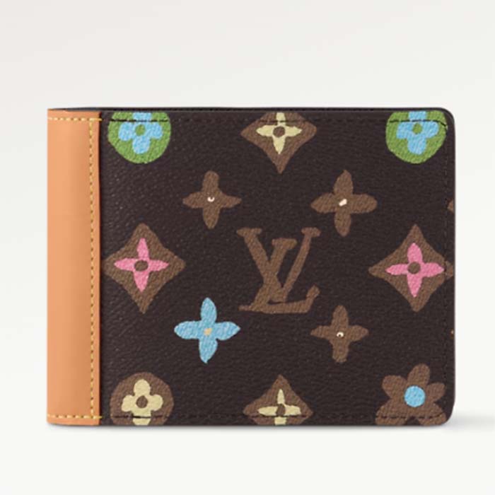 Louis Vuitton Unisex LV Multiple Wallet Chocolate Monogram Craggy Coated Canvas M83334
