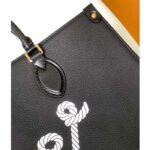 Louis Vuitton Unisex LV OnTheGo MM Black Grained Calfskin Hook Closure - Bild 9