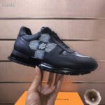 Louis Vuitton Unisex LV Run Away Sneaker Black Damier Calf Leather Rubber 1ACGAL - Image 3