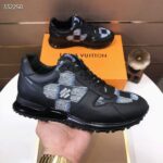 Louis Vuitton Unisex LV Run Away Sneaker Black Damier Calf Leather Rubber 1ACGAL - Image 4