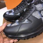 Louis Vuitton Unisex LV Run Away Sneaker Black Damier Calf Leather Rubber 1ACGAL - Image 8