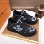 Louis Vuitton Unisex LV Run Away Sneaker Black Damier Calf Leather Rubber 1ACGAL - Image 2