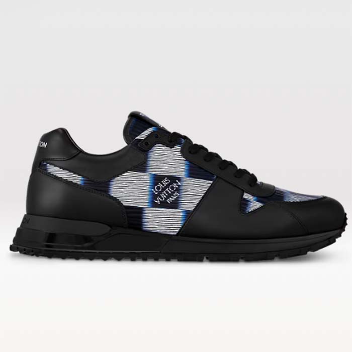 Louis Vuitton Unisex LV Run Away Sneaker Black Damier Calf Leather Rubber 1ACGAL