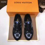 Louis Vuitton Unisex LV Run Away Sneaker Black Damier Calf Leather Rubber 1ACGAL - Image 7