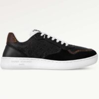 Louis Vuitton Unisex LV Stadium Sneaker Black Monogram-Debossed Calf Leather 1ACUJ3 (1)
