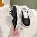 Louis Vuitton Unisex LV Stadium Sneaker Black Monogram-Debossed Calf Leather 1ACUJ3 - immagine 7