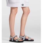 Louis Vuitton Unisex LV Sunset Flat Comfort Sandal Navy Blue White Textile - Imagen 12