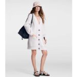 Louis Vuitton Unisex LV Sunset Flat Comfort Sandal Navy Blue White Textile - Imagen 11