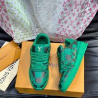 Louis Vuitton Unisex LV Trainer Sneaker Green Damier Calf Leather 1ACN5D (10)