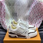 Louis Vuitton Unisex LV Trainer Sneaker White Monogram-Embossed Calf Leather 1ACR5K – Bild 2