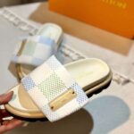 Louis Vuitton Unisex Pool Pillow Flat Comfort Mule Light Blue Nylon 1ACTWN - immagine 5