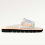 Louis Vuitton Unisex Pool Pillow Flat Comfort Mule Nylon Azzurro Chiaro 1ACTWN