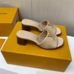 Louis Vuitton Women Capri Mule Galet Gray Calf Leather LV Initials 4.5 CM Heel 1ACU3P – Bild 2