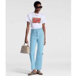 Louis Vuitton Women Flight Mode LV Travel Stamp T-Shirt Cotton White 1AFN04 – Bild 11