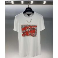 Louis Vuitton Women Flight Mode LV Travel Stamp T-Shirt Cotton White 1AFN04 (6)