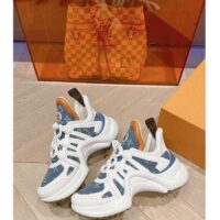 Louis Vuitton Women LV Archlight Sneaker Blue Monogram Denim Double Laces 1AC272 (9)