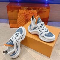 Louis Vuitton Women LV Archlight Sneaker Blue Monogram Denim Double Laces 1AC272 (9)