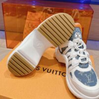 Louis Vuitton Women LV Archlight Sneaker Blue Monogram Denim Double Laces 1AC272 (9)