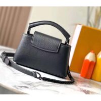 Louis Vuitton Women LV Capucines East-West Mini Black Matte Calfskin M23955 (10)
