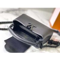 Louis Vuitton Women LV Capucines East-West Mini Black Matte Calfskin M23955 (10)