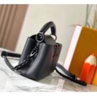 Louis Vuitton Women LV Capucines East-West Mini Black Matte Calfskin M23955 (10)