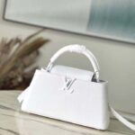 Louis Vuitton Women LV Capucines East-West Mini Optic White Calfskin M23956 - Bild 2