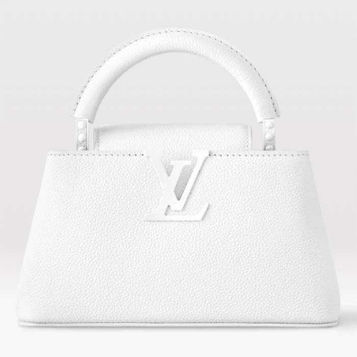 Louis Vuitton Women LV Capucines East-West Mini Optic White Calfskin M23956
