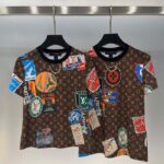 Louis Vuitton Men LV Flight Mode Elysee Palace T-Shirt Cotton Dark Brown 1AFMYH - Image 4