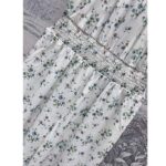 Louis Vuitton Women LV Floral Print Leather Strap Jumpsuit Silk Cotton White 1AFDYZ - Imagen 8