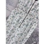 Louis Vuitton Women LV Floral Print Leather Strap Jumpsuit Silk Cotton White 1AFDYZ - Imagen 4