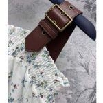 Louis Vuitton Women LV Floral Print Leather Strap Jumpsuit Silk Cotton White 1AFDYZ - Imagen 9