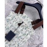 Louis Vuitton Women LV Floral Print Leather Strap Jumpsuit Silk Cotton White 1AFDYZ - Imagen 5