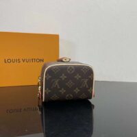 Louis Vuitton Women LV Just In Case Monogram Coated Canvas Padlock Key bell M47096 (8)