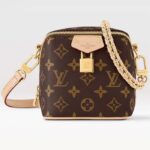Louis Vuitton Damväska LV Just In Case Monogram Coated Canvas Hänglås Nyckelring M47096