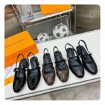 Louis Vuitton Women LV Romy Slingback Pump Black Patent Lambskin Leather - Image 10