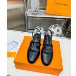 Louis Vuitton Women LV Romy Slingback Pump Black Lambskin Leather 1ACUQU - Image 4