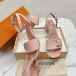 Louis Vuitton Women LV Shake Sandal Nude Pink Patent Calf Leather 1ABVVP - Imagen 5