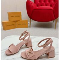 Louis Vuitton Women LV Shake Sandal Nude Pink Patent Calf Leather 1ABVVP (8)